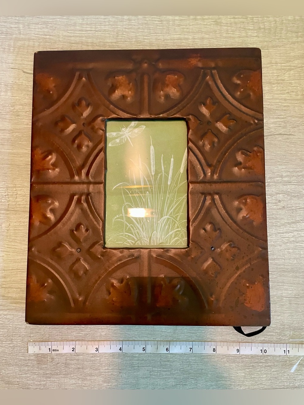 Antique Tin Ceiling Tile Picture Frame - Picture 9 of 11